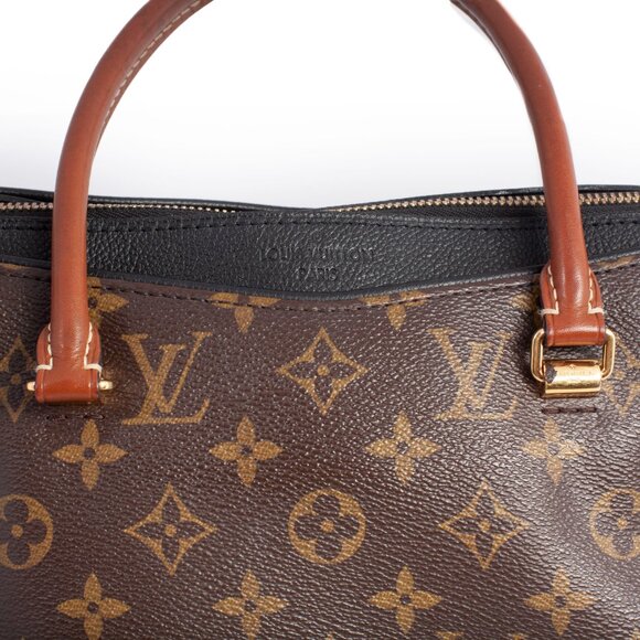 Authentic Black Louis Vuitton Monogram Canvas Pallas Tote Bag - Picture 2 of 15